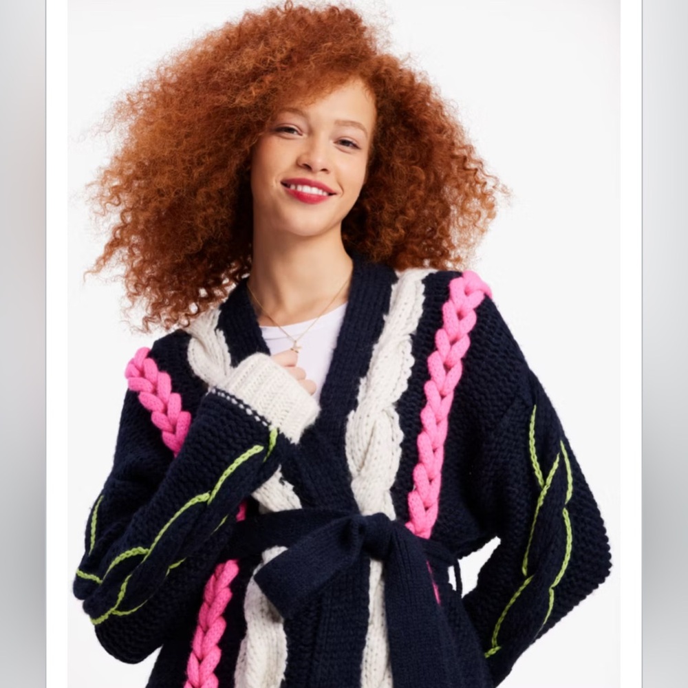NWT Kate Spade Alpaca-Wool Cable Knit Cardigan. - Picture 4 of 11